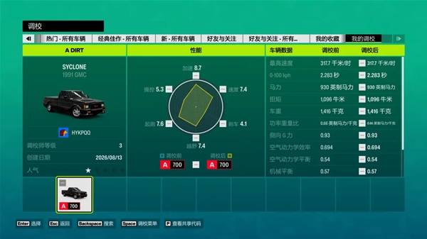 《极限竞速地平线6》S4夏季赛调校推荐